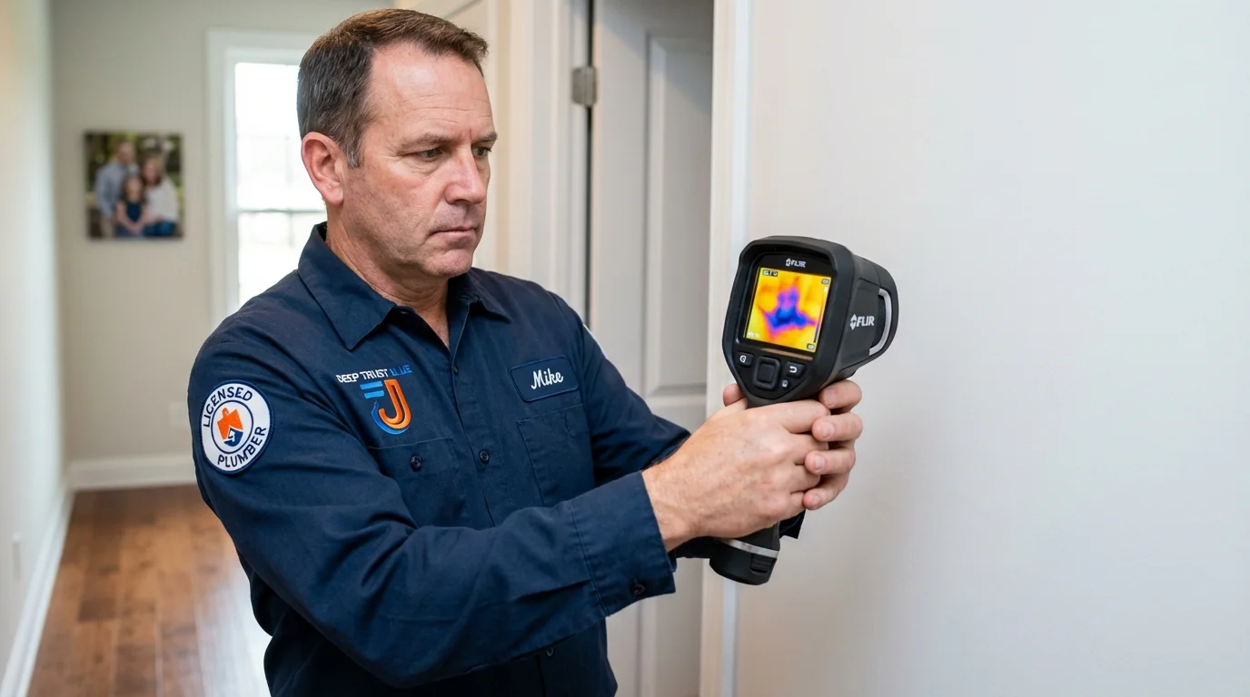 Thermal imaging leak detection by Johns Plumbing LLC in Roseau